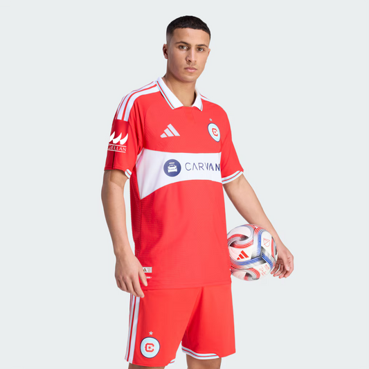 Men's Chicago Fire Red 2026 Forever Red On-Field Authentic Patch Jersey