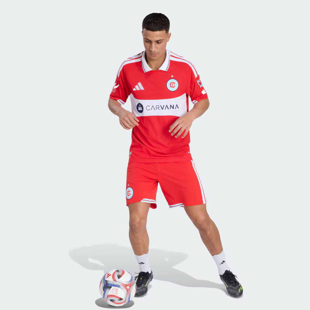 Men's Chicago Fire Red 2026 Forever Red On-Field Authentic Patch Jersey