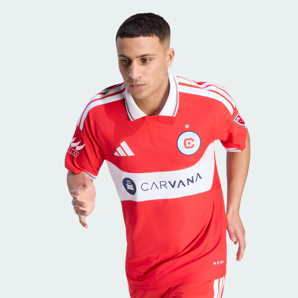 Men's Chicago Fire Red 2026 Forever Red On-Field Authentic Patch Jersey