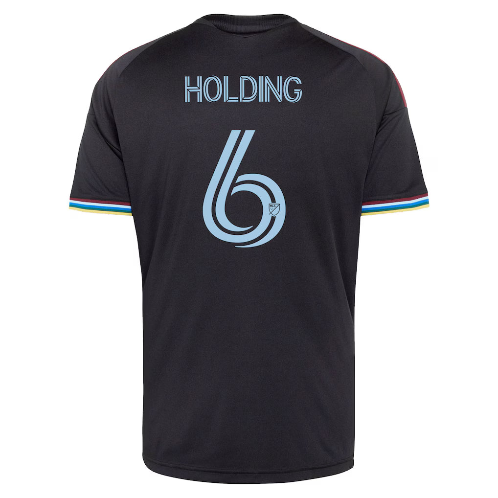 Men's Colorado Rapids Rob Holding Black 2026 Colorful Colorado Replica Jersey