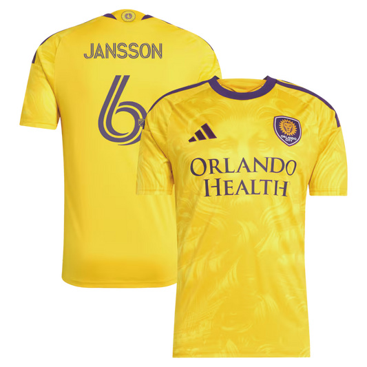 Men's Orlando City SC Robin Jansson Gold 2026 Sunken Treasure Kit Replica Jersey