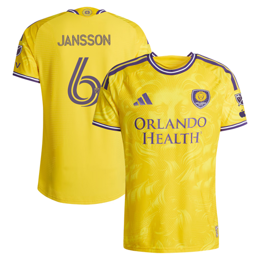 Men's Orlando City SC Robin Jansson Yellow 2026 Sunken Treasure Kit On-Field Authentic Patch Jersey