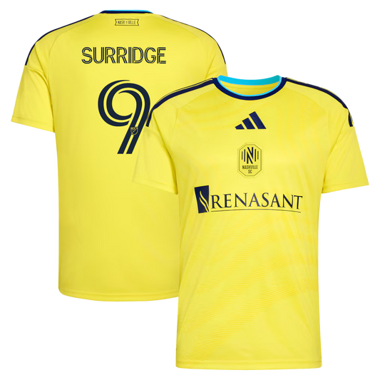 Men's Nashville SC Sam Surridge Yellow 2026 The Reverb Kit Replica Jersey