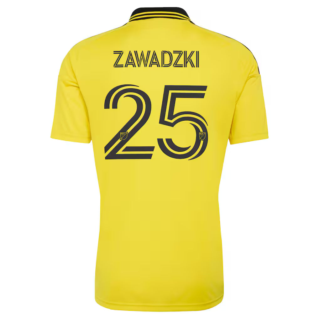 Men's Columbus Crew Sean Zawadzki Yellow 2026 The Crafted for Excellence Kit Replica Jersey