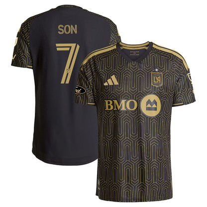 Men's LAFC Son Heung-Min Black 2026 Primary Kit On-Field Authentic Patch Jersey