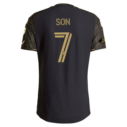 Men's LAFC Son Heung-Min Black 2026 Primary Kit On-Field Authentic Patch Jersey