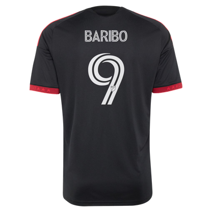 Men's D.C. United Tai Baribo Black 2026 Black-and-Red Kit Replica Jersey