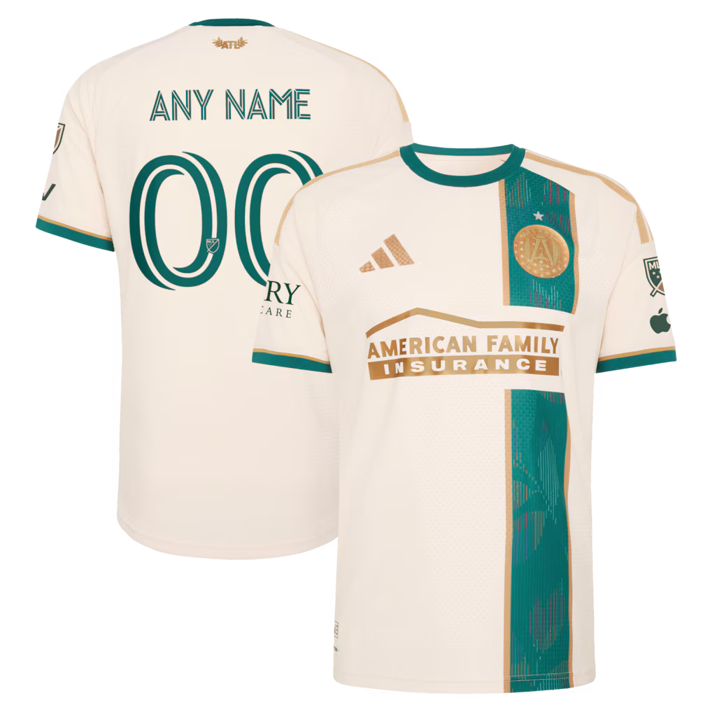 Men's Atlanta United FC Tan 2026 Spirit Of '96 On-Field Authentic Patch Custom Jersey