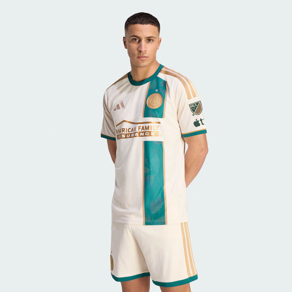 Men's Atlanta United FC Tan 2026 Spirit Of '96 On-Field Authentic Patch Custom Jersey (Copy)