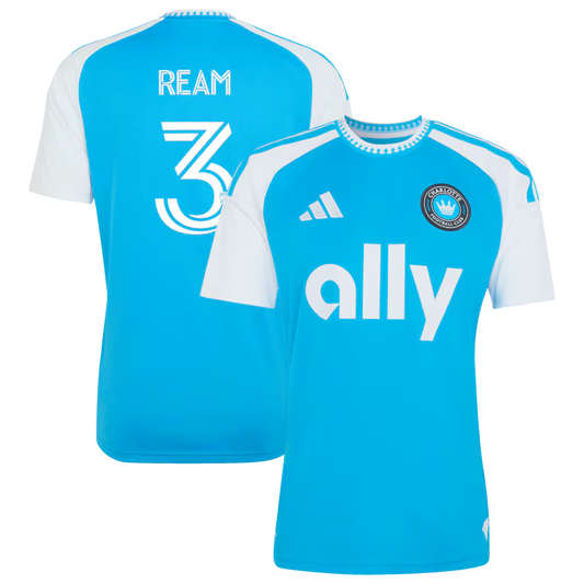 Men's Charlotte FC Tim Ream Blue 2026 Carolina Kit: Crowns Up Replica Jersey