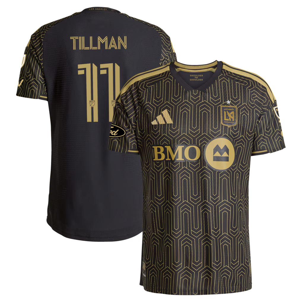 Men's LAFC Timothy Tillman Black 2026 Primary Kit On-Field Authentic Patch Jersey