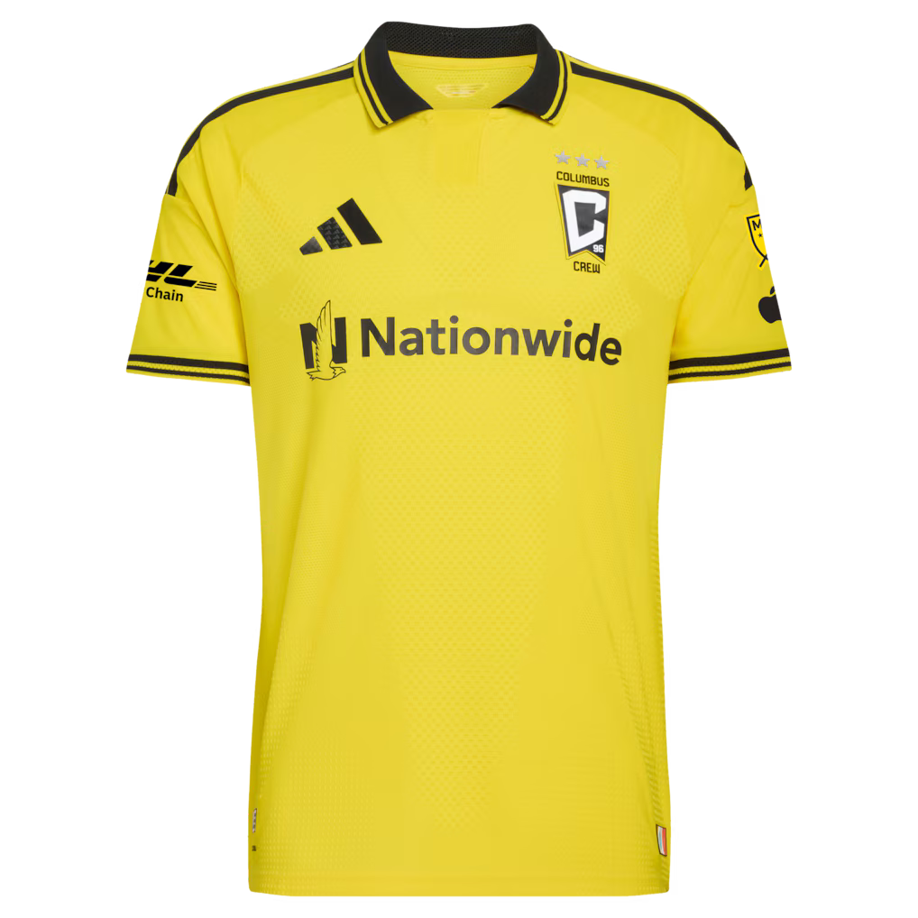 Men's Columbus Crew Wessam Abou Ali Yellow 2026 The Crafted for Excellence Kit On-Field Authentic Patch Jersey