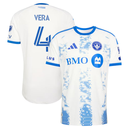 Men's CF Montreal Vera White 2026 The Procure Jersey On-Field Authentic Patch Jersey