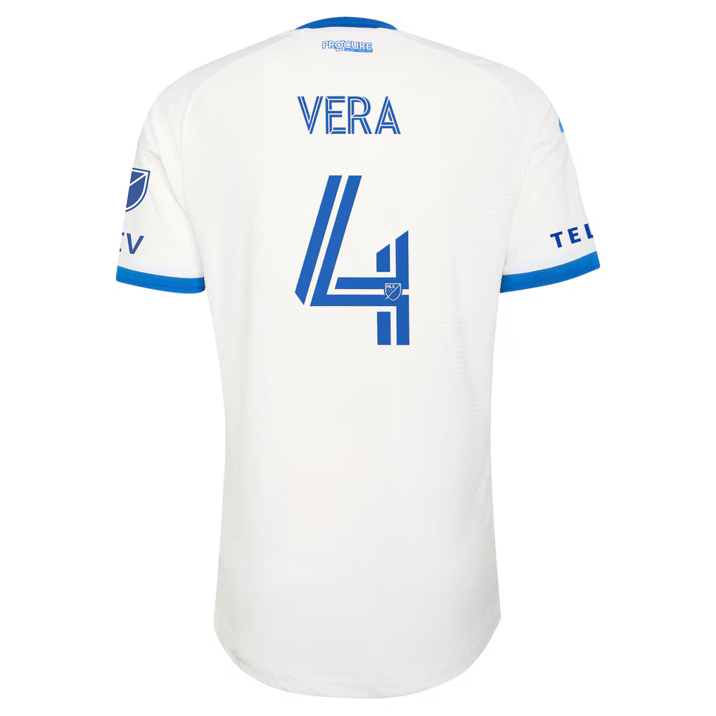 Men's CF Montreal Vera White 2026 The Procure Jersey On-Field Authentic Patch Jersey