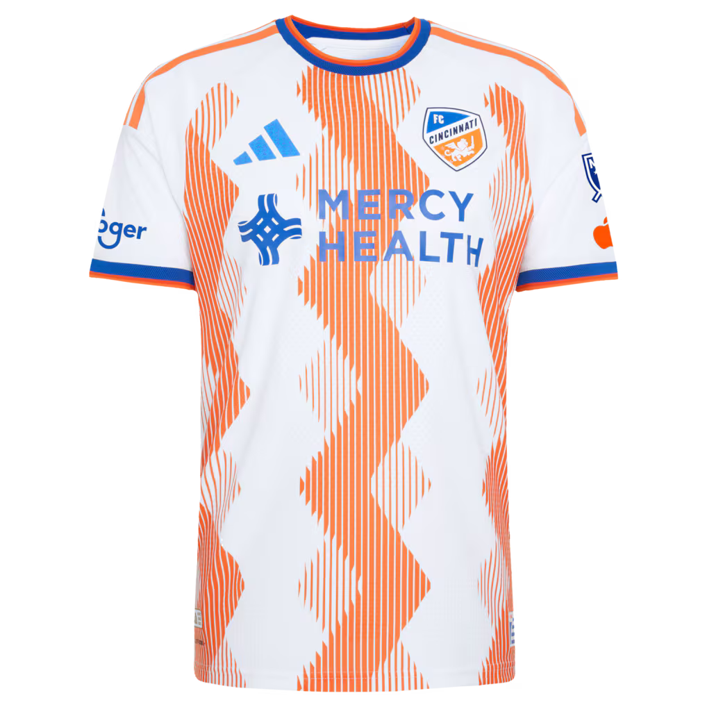 Men's FC Cincinnati White 2026 The Seven Hills Kit On-Field Authentic Patch Custom Jersey