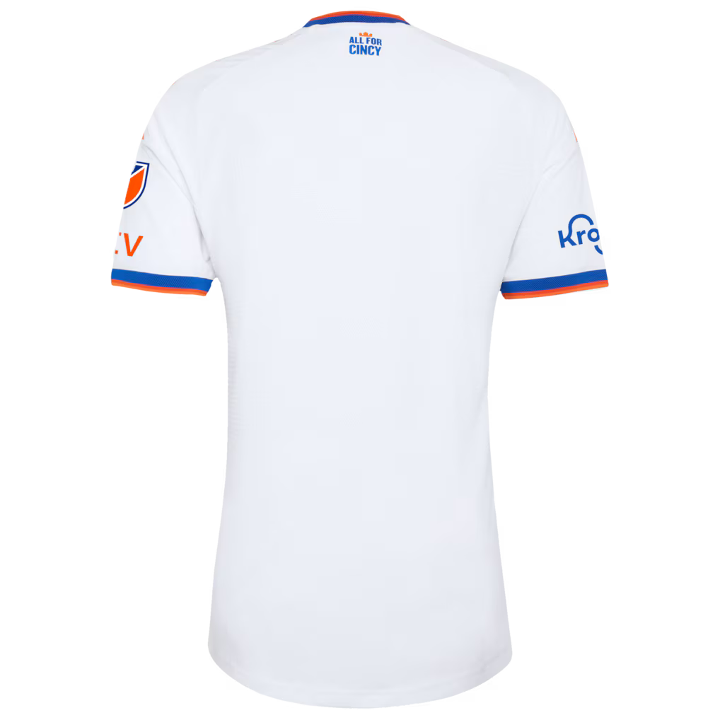 Men's FC Cincinnati White 2026 The Seven Hills Kit On-Field Authentic Patch Jersey