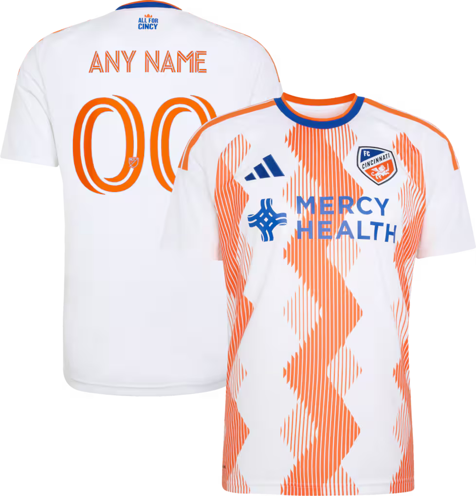Men's FC Cincinnati White 2026 The Seven Hills Kit Replica Custom Jersey