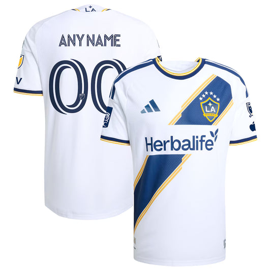 Men's LA Galaxy White 2026 The VeloCITY Kit On-Field Authentic Patch Custom Jersey