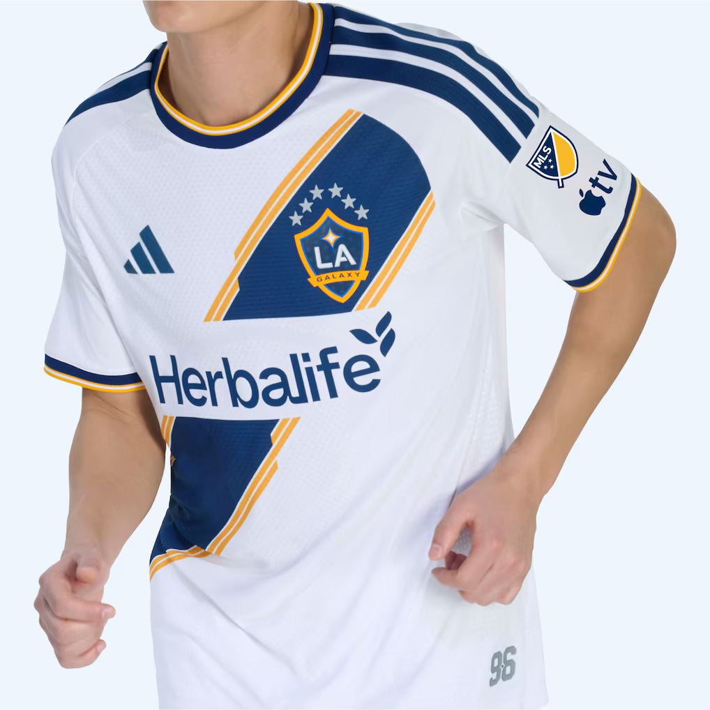 Men's LA Galaxy White 2026 The VeloCITY Kit On-Field Authentic Patch Jersey