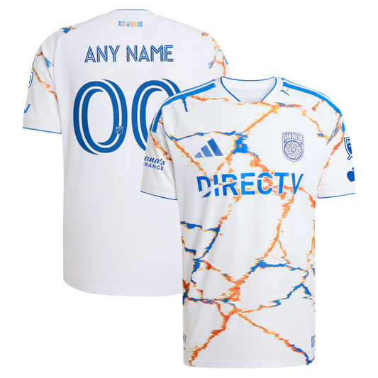 Men's San Diego FC White 2026 Celebration of Unprecedented Unity Kit On-Field Authentic Patch Custom Jersey