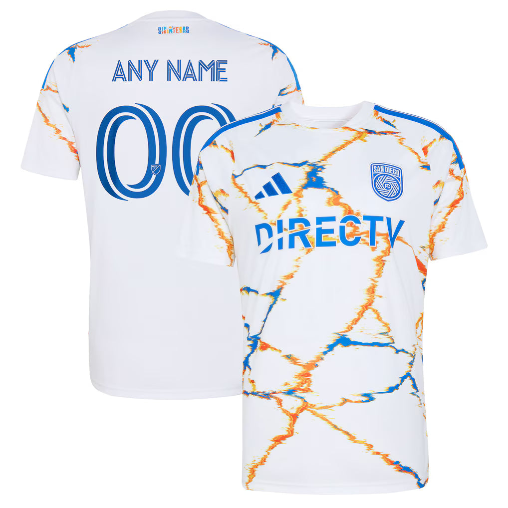 Men's San Diego FC White 2026 Unprecedented Unity Kit Replica Custom Jersey