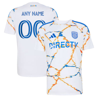 Men's San Diego FC White 2026 Unprecedented Unity Kit Replica Custom Jersey