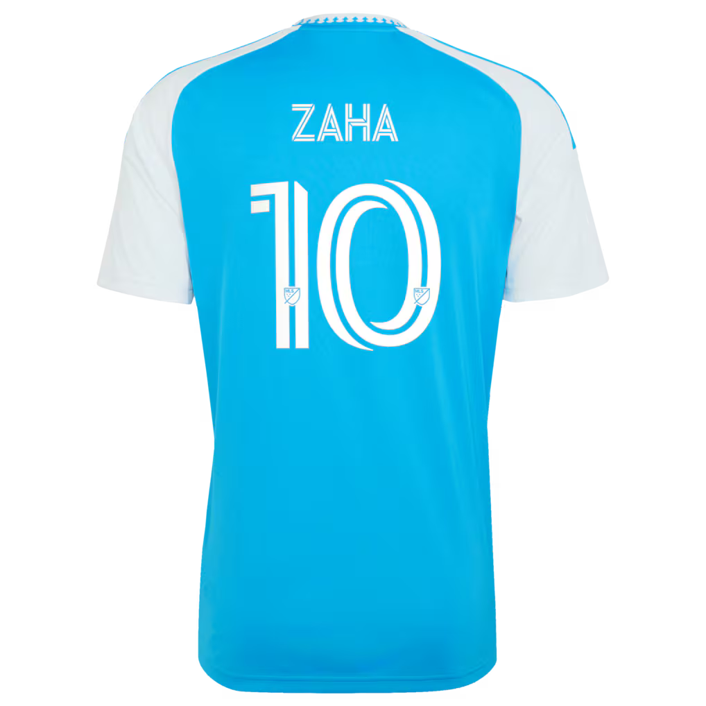 Men's Charlotte FC Wilfried Zaha Blue 2026 Carolina Kit: Crowns Up Replica Jersey