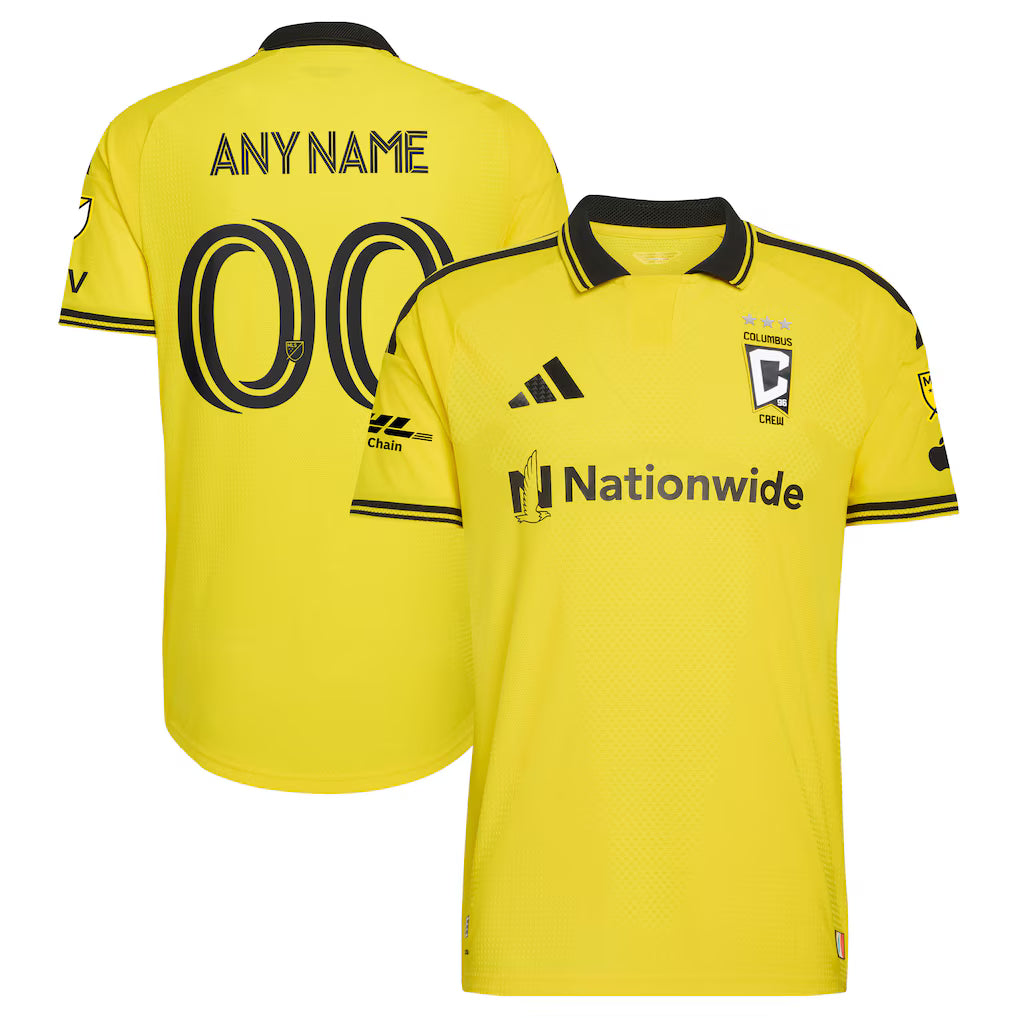 Men's Columbus Crew Yellow 2026 The Crafted for Excellence Kit On-Field Authentic Patch Custom Jersey