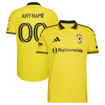 Men's Columbus Crew Yellow 2026 The Crafted for Excellence Kit On-Field Authentic Patch Custom Jersey