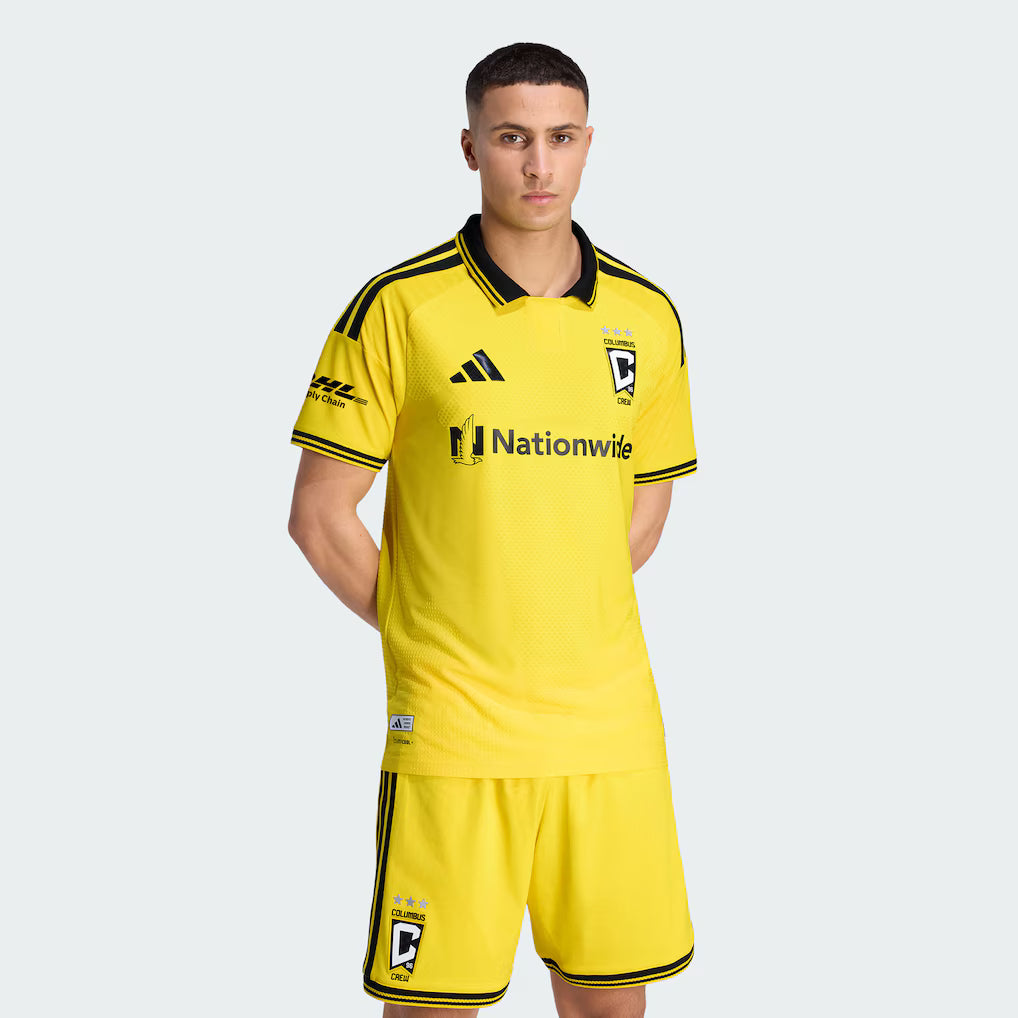 Men's Columbus Crew Yellow 2026 The Crafted for Excellence Kit On-Field Authentic Patch Jersey