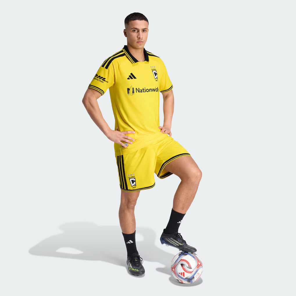 Men's Columbus Crew Yellow 2026 The Crafted for Excellence Kit On-Field Authentic Patch Jersey