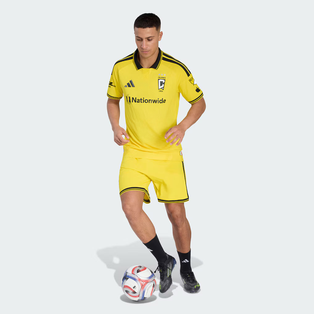 Men's Columbus Crew Yellow 2026 The Crafted for Excellence Kit On-Field Authentic Patch Jersey