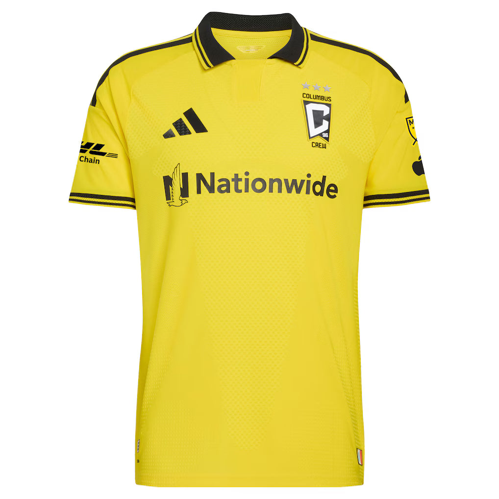 Men's Columbus Crew Yellow 2026 The Crafted for Excellence Kit On-Field Authentic Patch Jersey