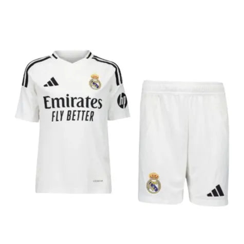 Kids Real Madrid Home Kit(Jersey+Shorts) 2024/25