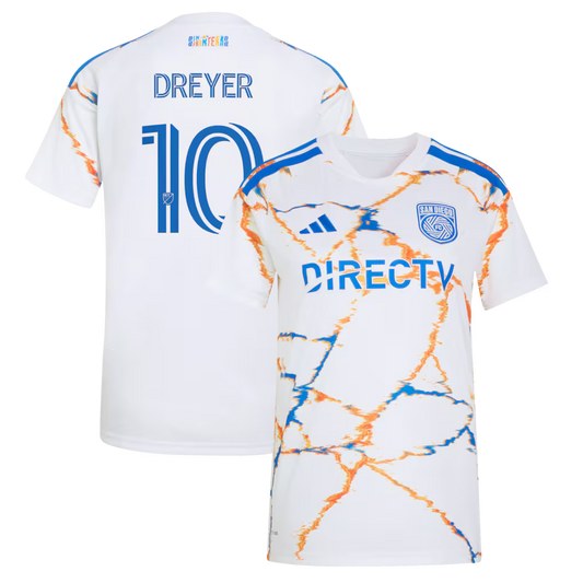 Women's San Diego FC Anders Dreyer White 2026 Celebration of Unprecedented Unity Kit Replica Jersey