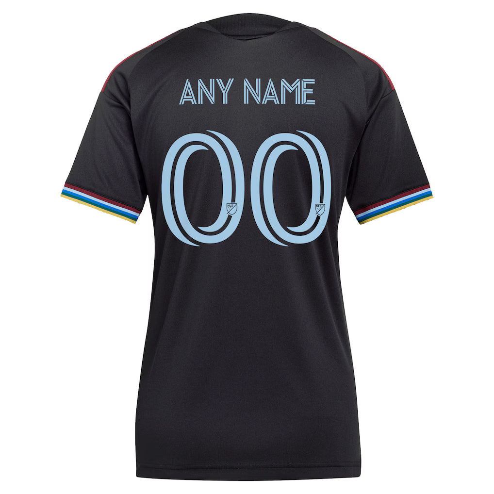 Women's Colorado Rapids Black 2026 Colorful Colorado Replica Custom Jersey