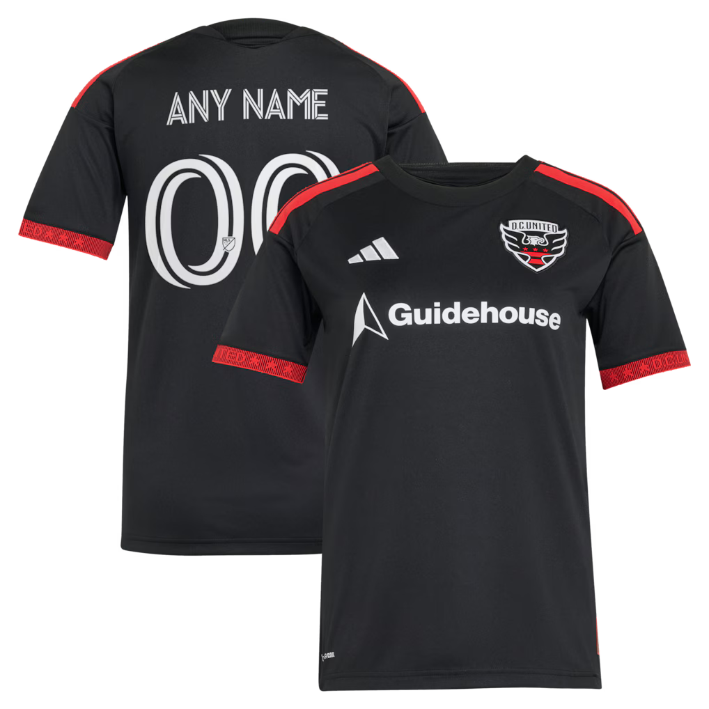 Women's D.C. United Black 2026 Black-and-Red Kit Replica Custom Jersey