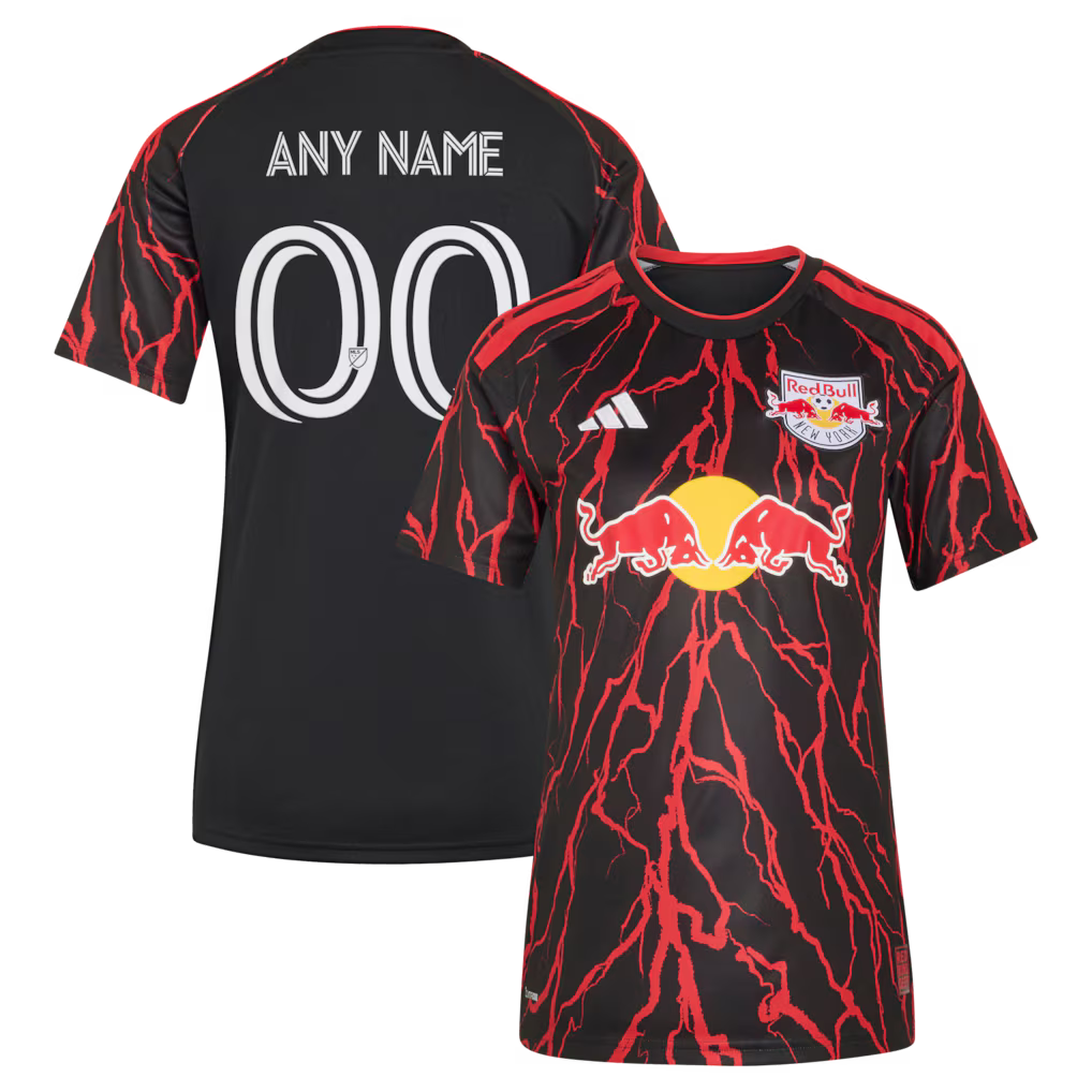 Women's New York Red Bulls Black 2026 The Rooted Kit Replica Custom Jersey