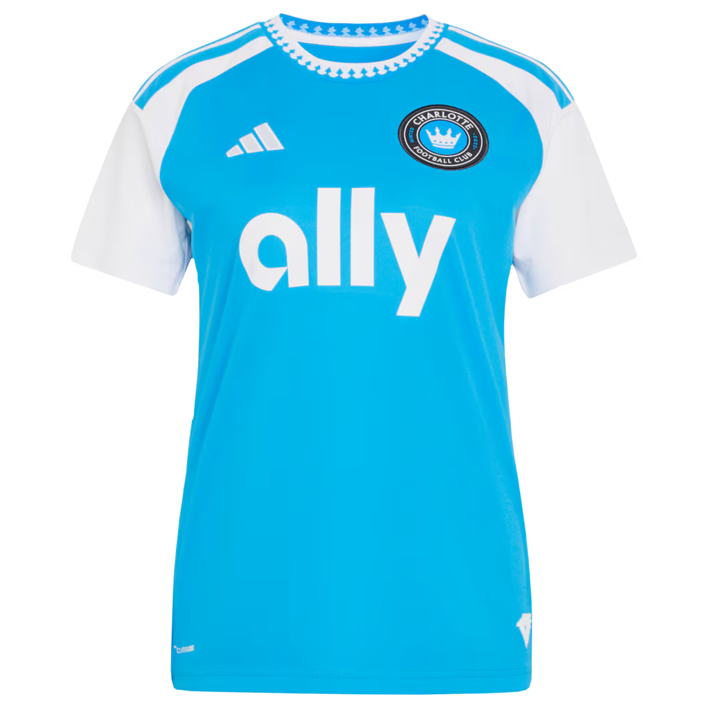 Women's Charlotte FC Blue 2026 Carolina Kit: Crowns Up Replica Custom Jersey