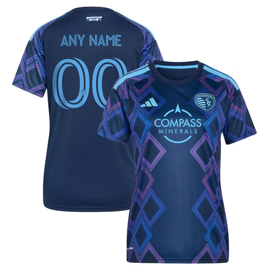 Women's Sporting Kansas City Blue 2026 The 18th & Vine Kit Replica Custom Jersey