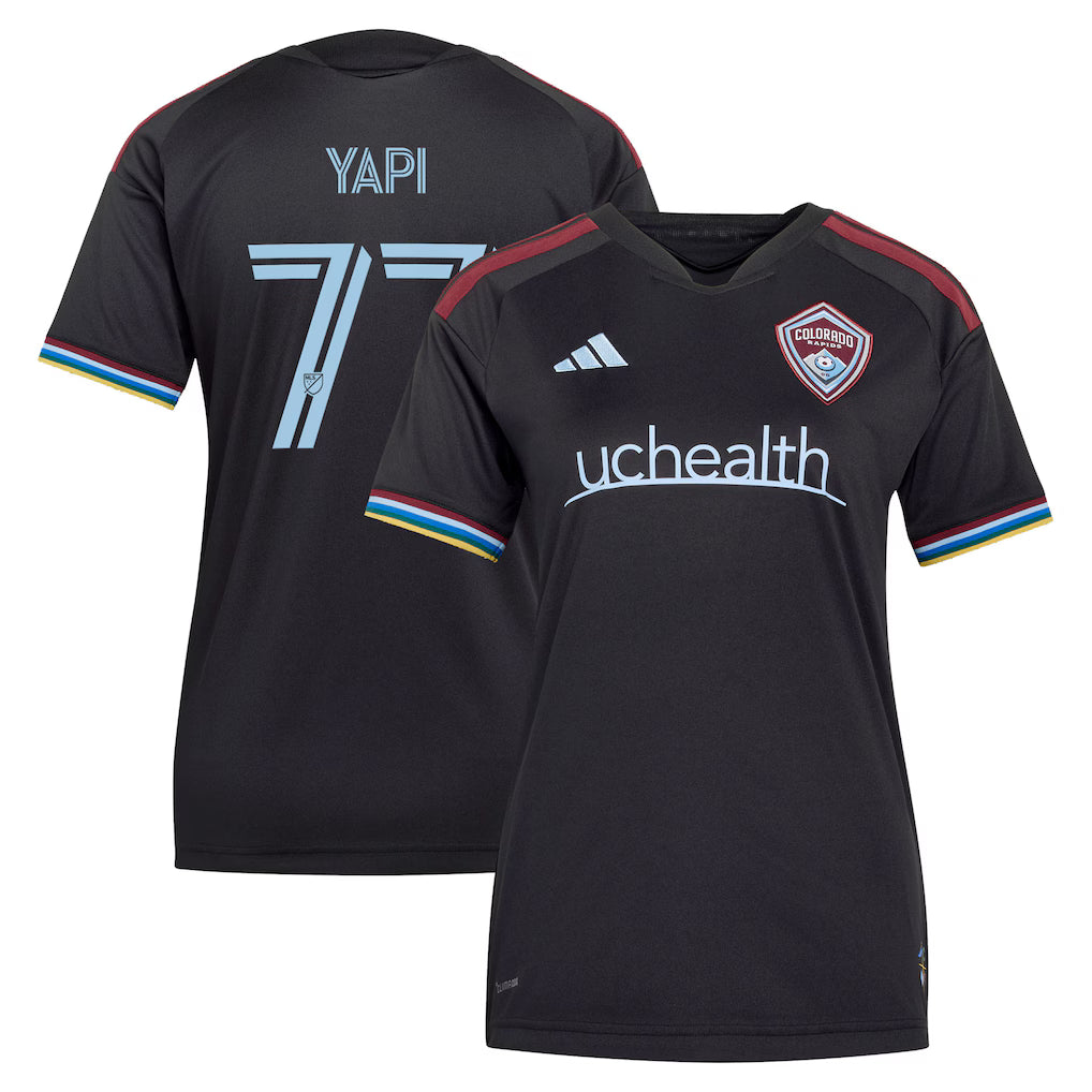 Women's Colorado Rapids Darren Yapi Black 2026 Colorful Colorado Replica Jersey