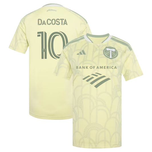 Women's Portland Timbers David Da Costa Yellow 2026 Civic Stadium Kit Replica Jersey
