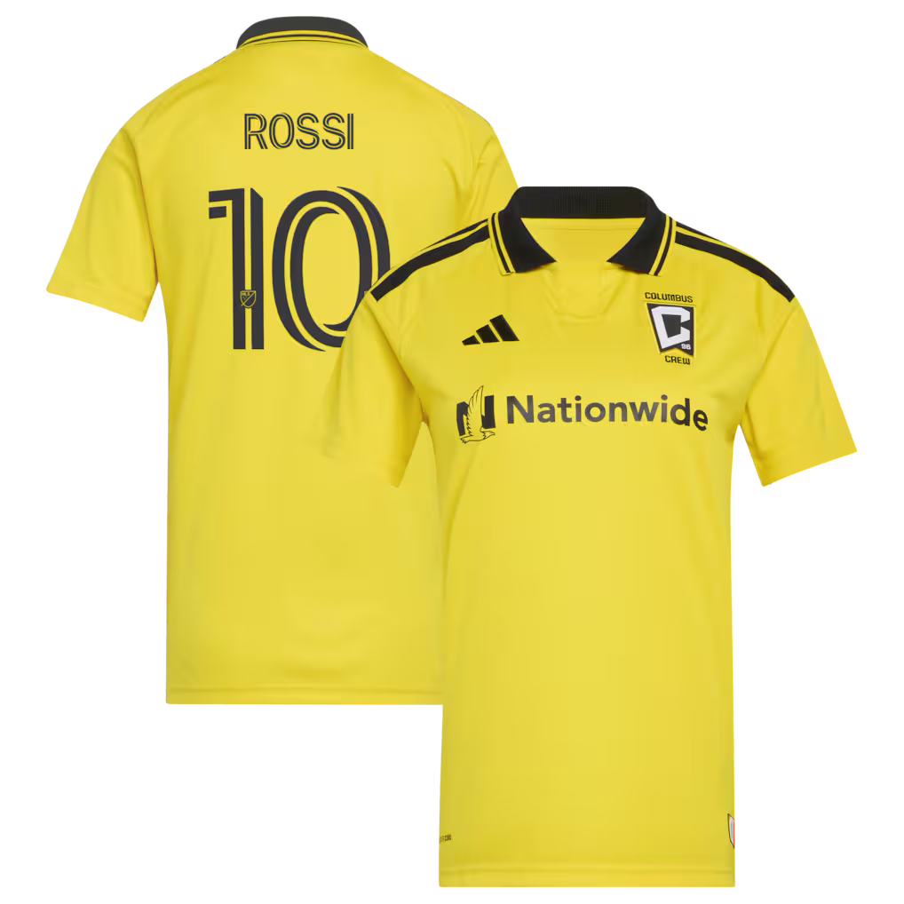 Women's Columbus Crew Diego Rossi Yellow 2026 The Crafted for Excellence Kit Replica Jersey
