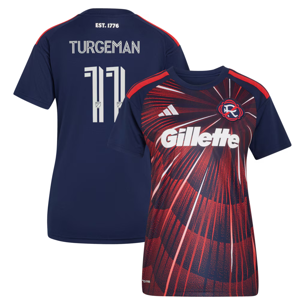 Women's New England Revolution Dor Turgeman Blue 2026 Independence Day Replica Jersey