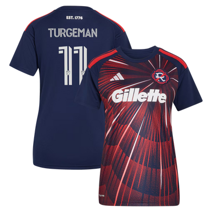 Women's New England Revolution Dor Turgeman Blue 2026 Independence Day Replica Jersey