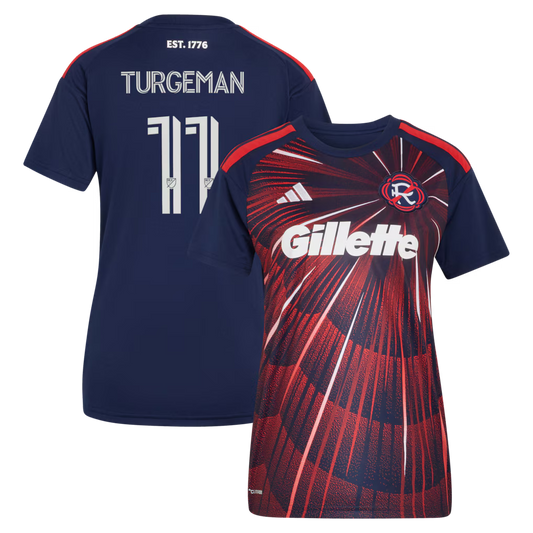 Women's New England Revolution Dor Turgeman Blue 2026 Independence Day Replica Jersey