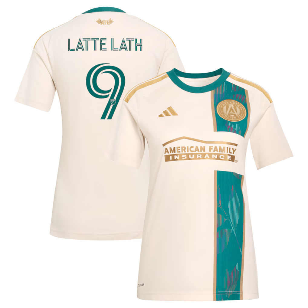 Women's Atlanta United FC Emmanuel Latte Lath Tan 2026 Spirit of '96 Replica Jersey