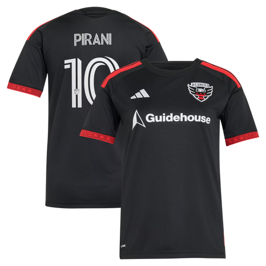 Women's D.C. United Gabriel Pirani Black 2026 Black-and-Red Kit Replica Jersey