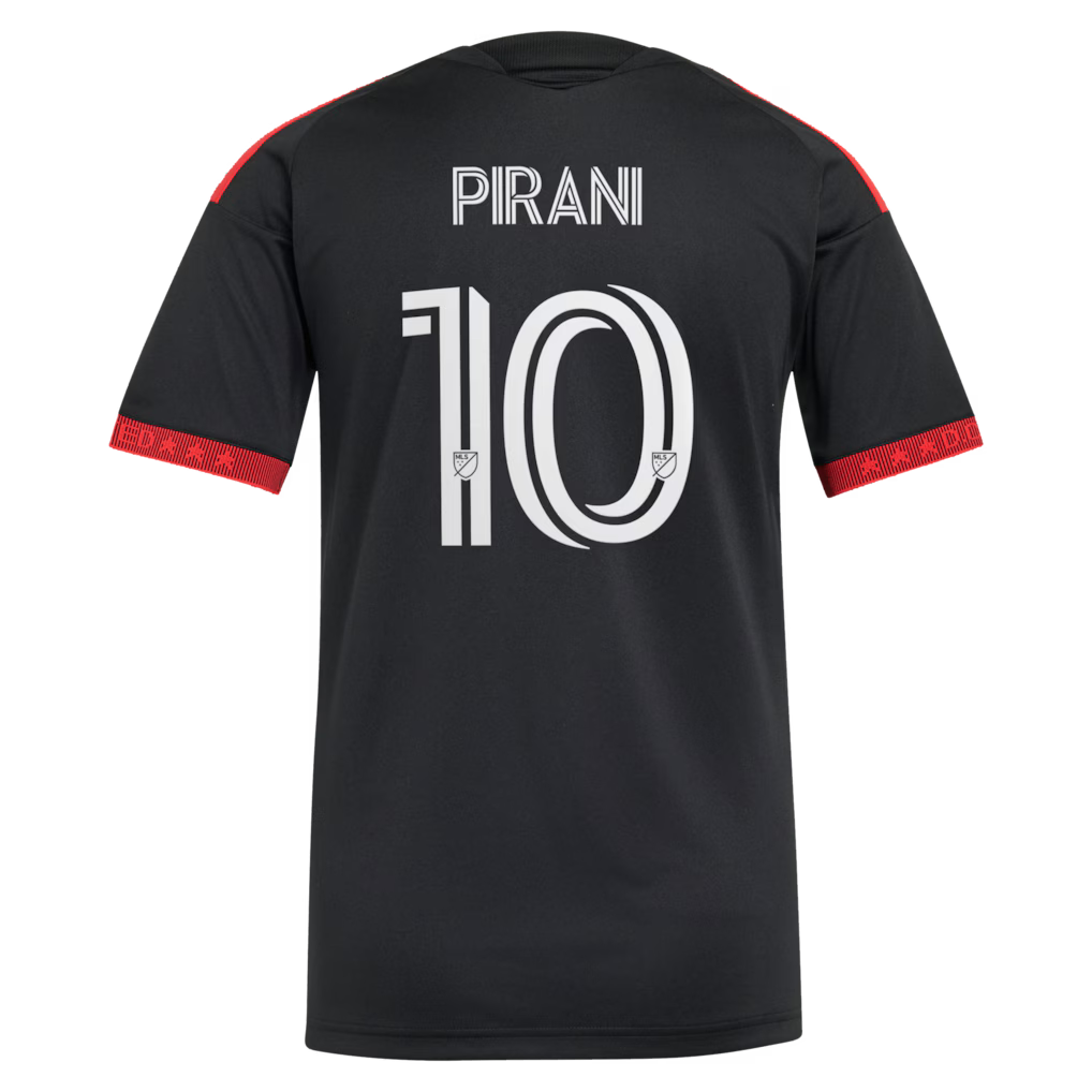 Women's D.C. United Gabriel Pirani Black 2026 Black-and-Red Kit Replica Jersey