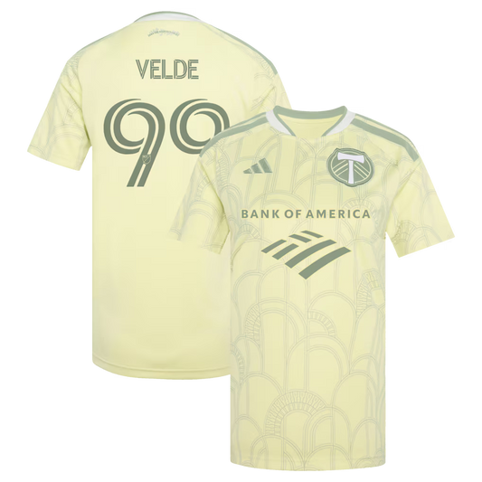Women's Portland Timbers Kristoffer Velde Yellow 2026 Civic Stadium Kit Replica Jersey